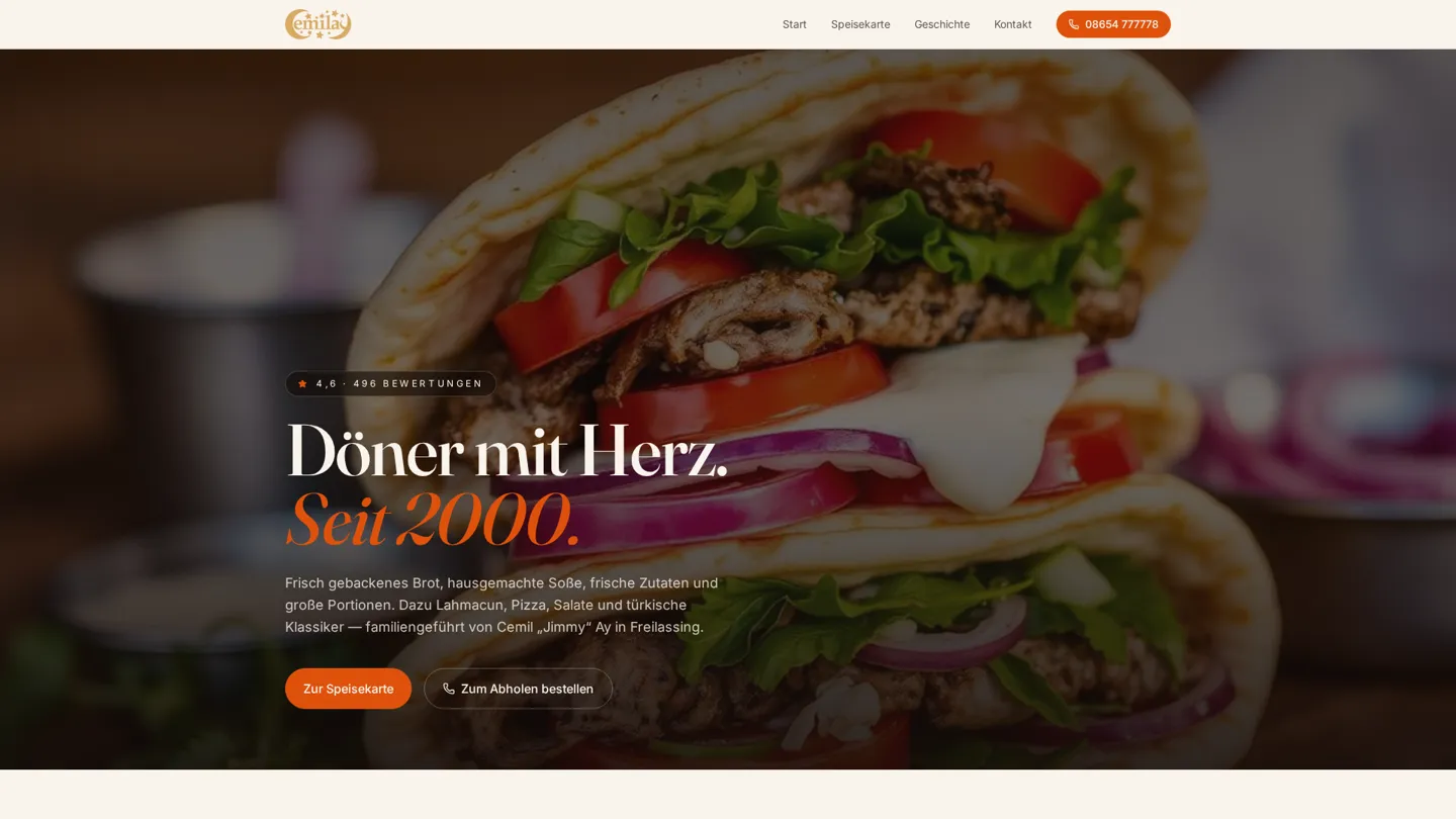 Neue Website von Cemilay – Jimmy’s Kebaphaus in Freilassing